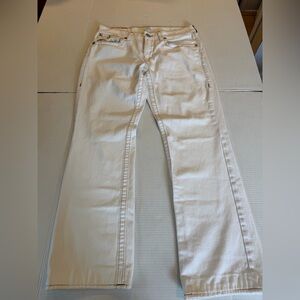 True Religion Cream Straight Men Jeans